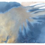 Meghann Riepenhoff, Day 6: mushroom ink + inorganic pigment + Prussian Blue pigment + hydraulic ram out spray + snow...