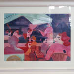 Karen Wise, Cheshire Artist - Evening Concert, original painting, mixed media on paper