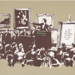 Banksy, Morons (Sepia), 2007