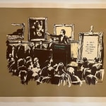 Banksy, Morons (Sepia), 2007