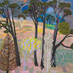 Lynne Flemons, Stormy Paddock With Pale Blue Tree Nimmitabel, 2022
