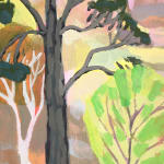 Lynne Flemons, Pink Tree And Yellow Paddock Nimmitabel, 2022