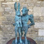 Sophie Ryder, Minotaur and Hare on a Grate