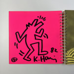Keith Haring, UNTITLED (‘Barking Dog’ - Unique drawing on Tony Shafrazi catalogue), 1982