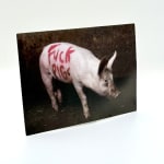 Banksy, 'Fuck Pigs' (Turf War Exhibition card), 2003