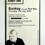 Banksy, 'Fuck Pigs' (Turf War Exhibition card), 2003