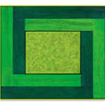 Douglas Melini, Untitled (Tree Painting-Double L, 3 Greens), 2021