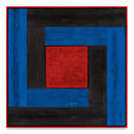 Douglas Melini, Untitled (Tree Painting-Double L, Black, Blue and Red), 2021