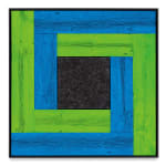 Douglas Melini, Untitled (Tree Painting-Double L, Blue, Green, and Black), 2021