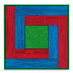 Douglas Melini, Untitled (Tree Painting, Double L, Red, Blue, and Green), 2020
