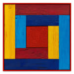DOUGLAS MELINI, Untitled (Tree Painting-Coencentric, Red, Blue, Dark Blue, Yellow), 2023