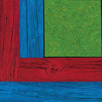 Douglas Melini, Untitled (Tree Painting, Double L, Red, Blue, and Green), 2020