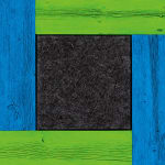 Douglas Melini, Untitled (Tree Painting-Double L, Blue, Green, and Black), 2021