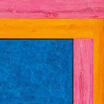 Douglas Melini, Untitled (Tree Painting-Double L, Pink, Orange, and Blue), 2021