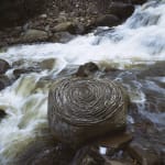 Andy Goldsworthy, River boulder redrawn with water, Woody Creek, Colorado, August 2006, 2006