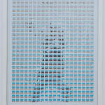 Taha Belal, White and blue shapes, 2012