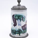 Große Lackvase mit Chinoiserie