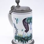 Große Lackvase mit Chinoiserie