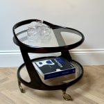 Cesare Lacca, A Brass and Mahogany Drinks Trolley, Circa 1950s