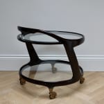 Cesare Lacca, A Brass and Mahogany Drinks Trolley, Circa 1950s