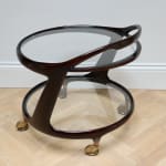 Cesare Lacca, A Brass and Mahogany Drinks Trolley, Circa 1950s