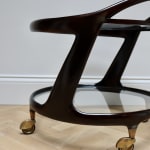 Cesare Lacca, A Brass and Mahogany Drinks Trolley, Circa 1950s