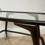 Cesare Lacca, A Brass and Mahogany Drinks Trolley, Circa 1950s