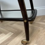 Cesare Lacca, A Brass and Mahogany Drinks Trolley, Circa 1950s