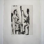 PABLO PICASSO, Personnage debout tendant dans ses bras un enfant, 1961