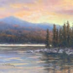 Paul Waldum, Early Morning Fishing Along the Blackfoot