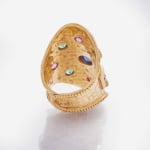Tiffany, 18K Gold Elongated Tear Drop Bangle Bracelet by Peretti