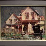 David McCosh (1903-1981), House with Car and Figure, c. 1940