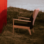 Red Hut Furniture, Foot Stool : 'Green River & Snowy Forest'