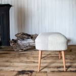The Upholstery Project, Foot Stool : 'Green River & Snowy Forest'