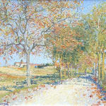 Achille Laugé, Route à Cailhau en automne