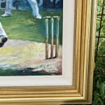 'English Cricket' Contemporary Figurative Sport Painting, Framed (duplicate), 2022