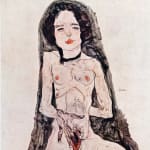 Egon Schiele, Reclining Woman in Robe, 1920