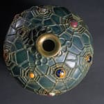 Amphora, Gres Bijou Series Butterflies & Spiderwebs Semiramis Vase, 1904-1906