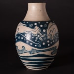 Galileo Chini, Cosmic Catfish Vase, c. 1925