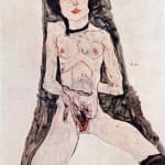 Egon Schiele, Reclining Woman in Robe, 1920