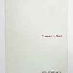 William Tillyer, Thesaurus Grid (Circle Pamphlet 4), 1966/1970