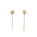Bespoke Diamond & Pearl Earrings