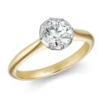 Diamond and Pink Diamond Rose Ring