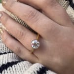 Diamond and Pink Diamond Rose Ring