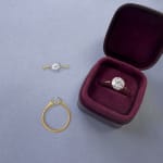 Diamond and Pink Diamond Rose Ring