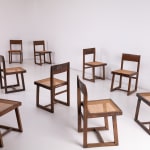 Pierre Jeanneret, Set of 10 'Box' Chairs , 1958