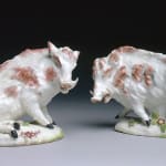 An extremely rare Longton Hall Leaf Shape Teapot and Cover, Circa 1755