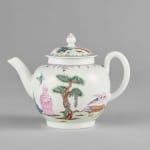 An extremely rare Longton Hall Leaf Shape Teapot and Cover, Circa 1755