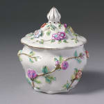 An extremely rare Longton Hall Leaf Shape Teapot and Cover, Circa 1755