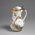 An extremely rare Cozzi Jug or Vase, of zoomorphic fantastical rococo shape, Circa 1765-70